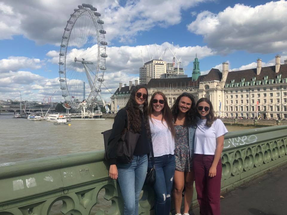 Bandier students taking in the sights during a semester away in London.