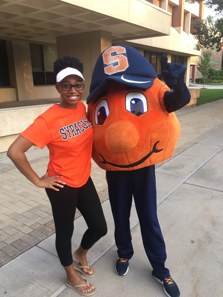 Ravyn Smith '21 and Otto! Photo courtesy of Ravyn Smith.