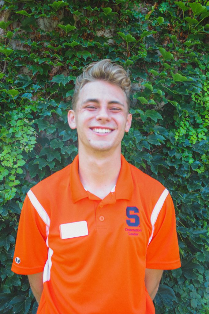 Seth '21 has served as an Orientation Leader for new Syracuse students for the past three years. Photo courtesy of Seth Reed.