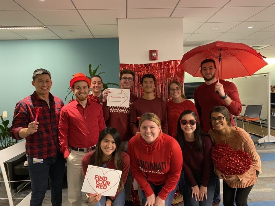 Edgardo '21 and fellow students during his Spring 2020 co-op experience at Boston Scientific (photo was taken pre-COVID-19).